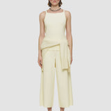 White Viscose Knit Stretch Vest Top - Joseph
