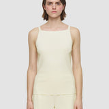 White Viscose Knit Stretch Vest Top - Joseph