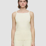 White Viscose Knit Stretch Vest Top - Joseph