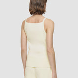 White Viscose Knit Stretch Vest Top - Joseph