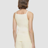White Viscose Knit Stretch Vest Top - Joseph