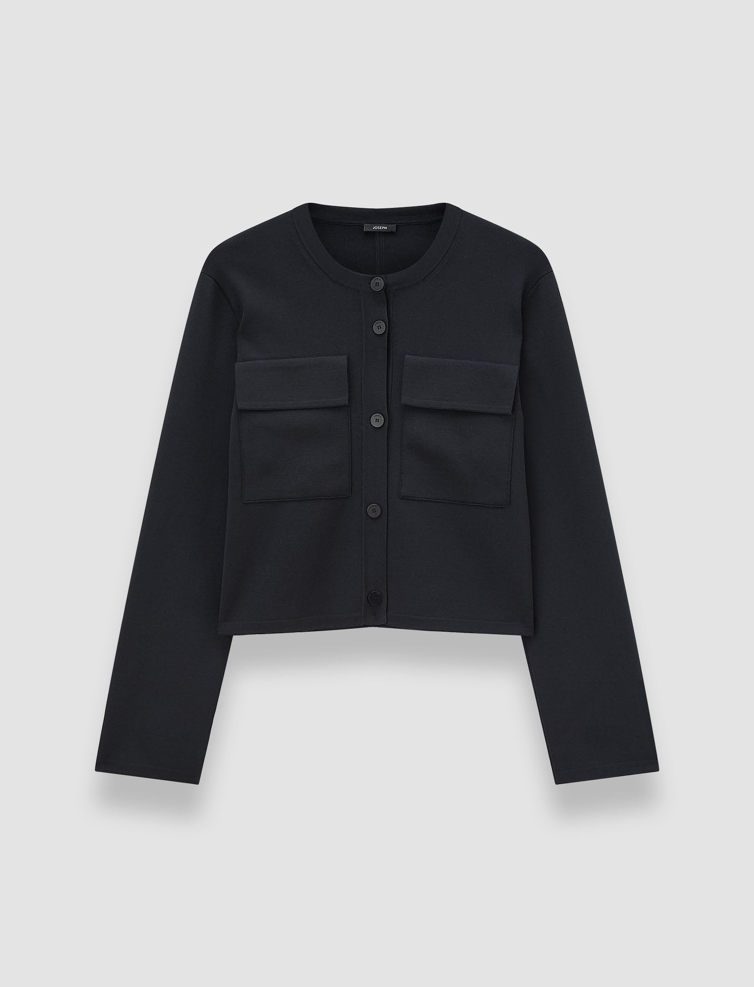 black-viscose-knit-stretch-cardigan-jacket-JOSEPH