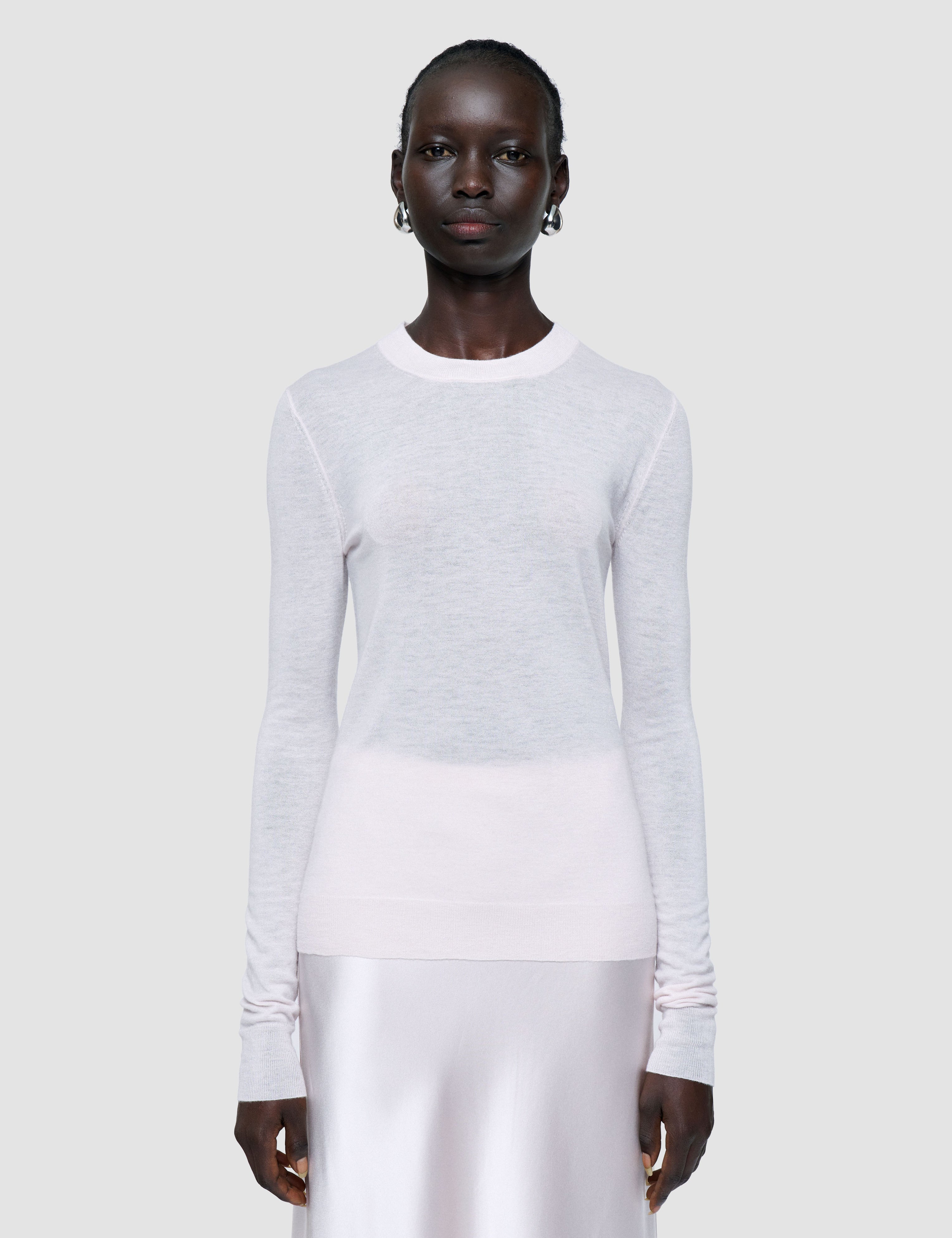 Pink Cashair Round Neck Jumper - Joseph