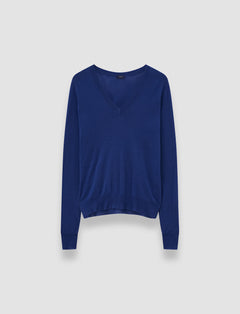 Blue Cashair V Neck Jumper - Joseph
