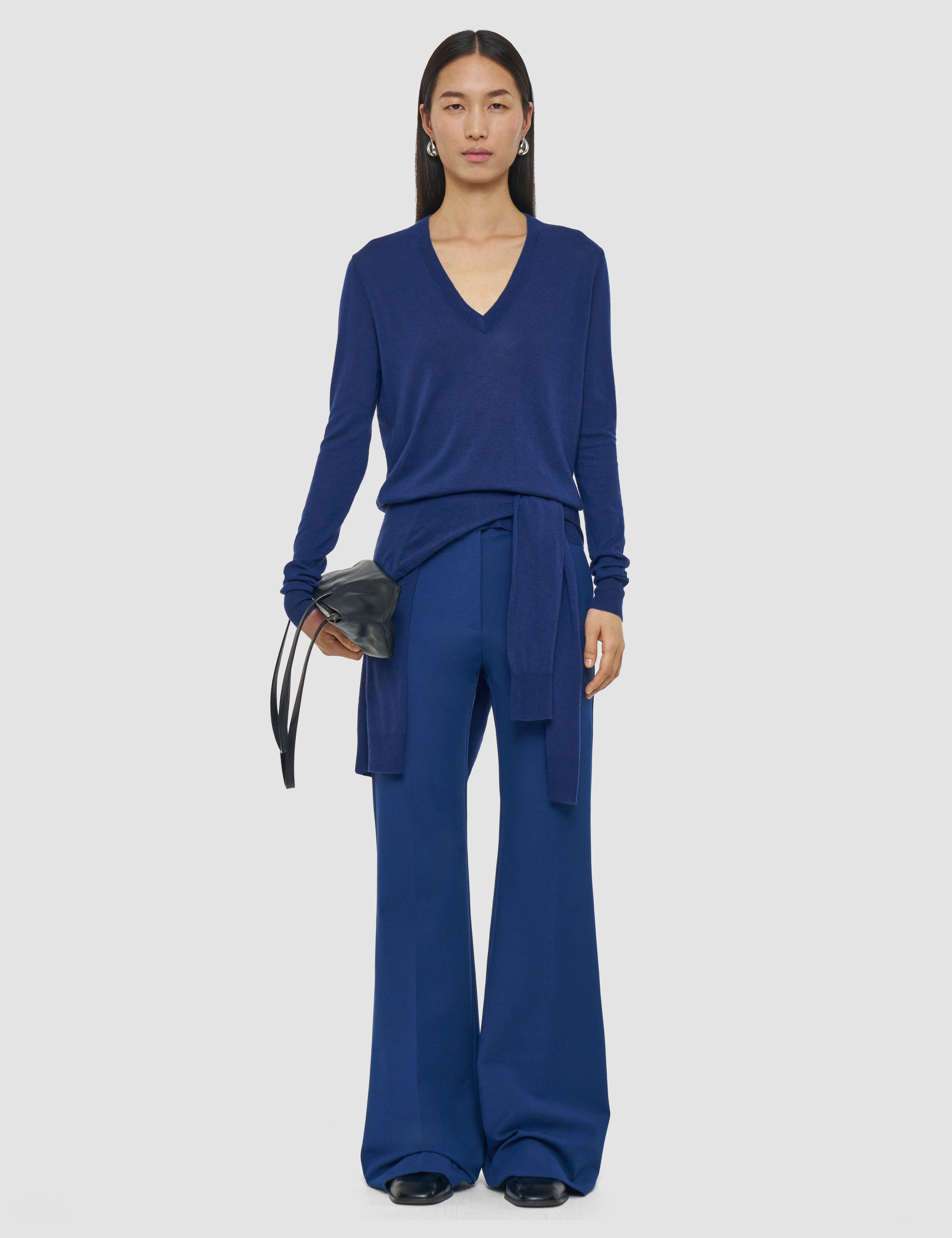 Blue Cashair V Neck Jumper - Joseph