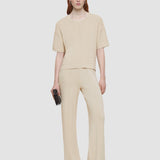 Viscose Grid Knit T-Shirt