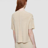 Viscose Grid Knit T-Shirt