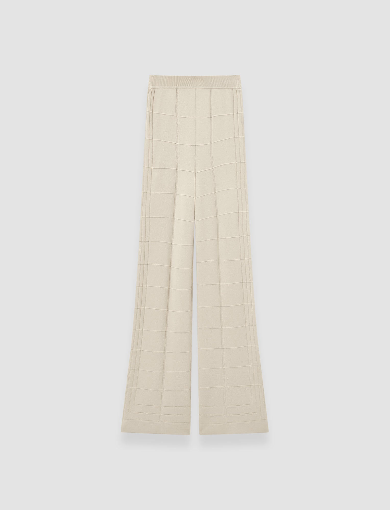 beige-viscose-grid-knit-trousers-JOSEPH
