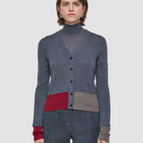 Grey Overlay Cashair Cardigan - Joseph