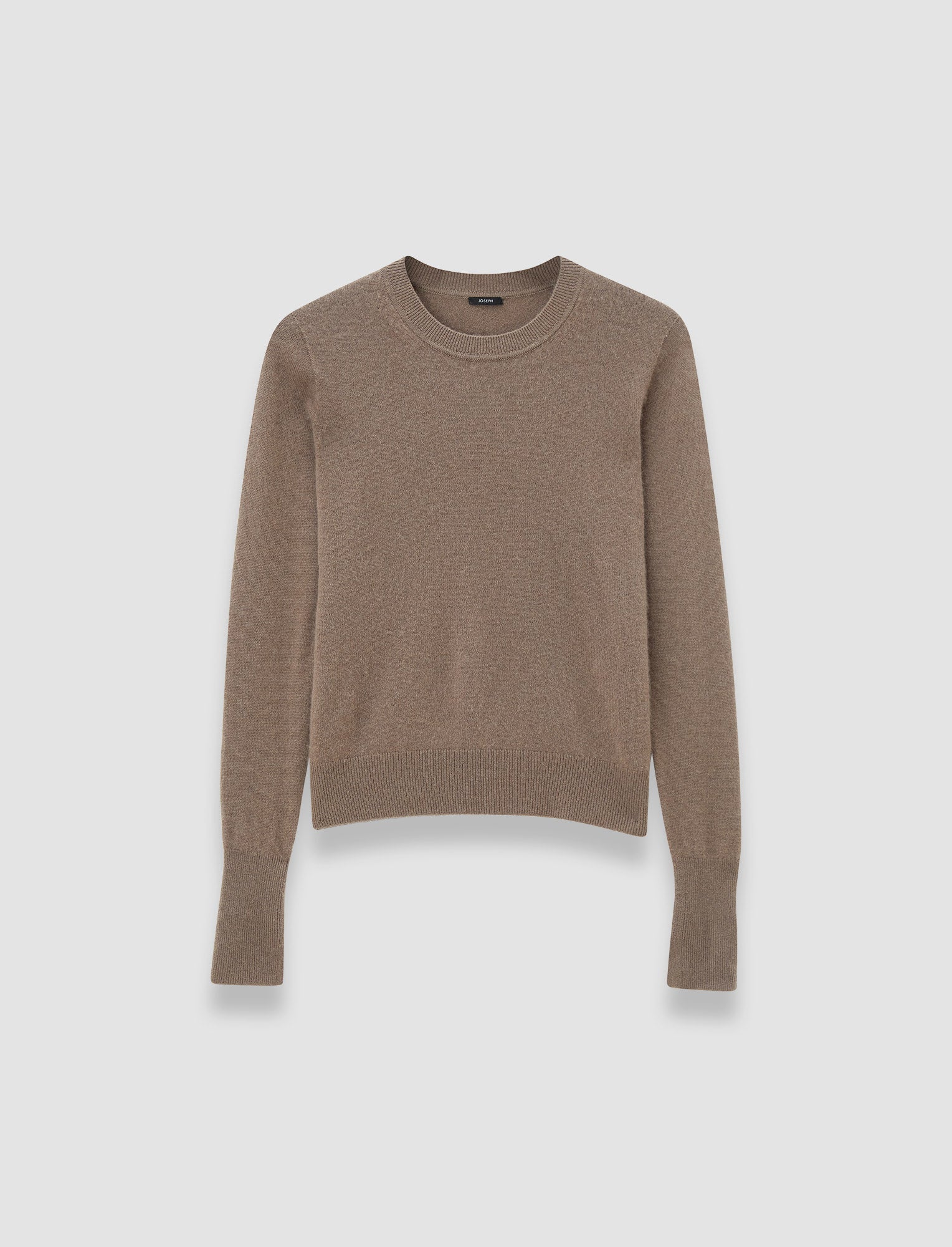ブラウン-light-pure-cashmere-ラウンドネックジャンパー-JOSEPH