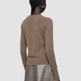 Brown Light Pure Cashmere Round Neck Jumper - Joseph