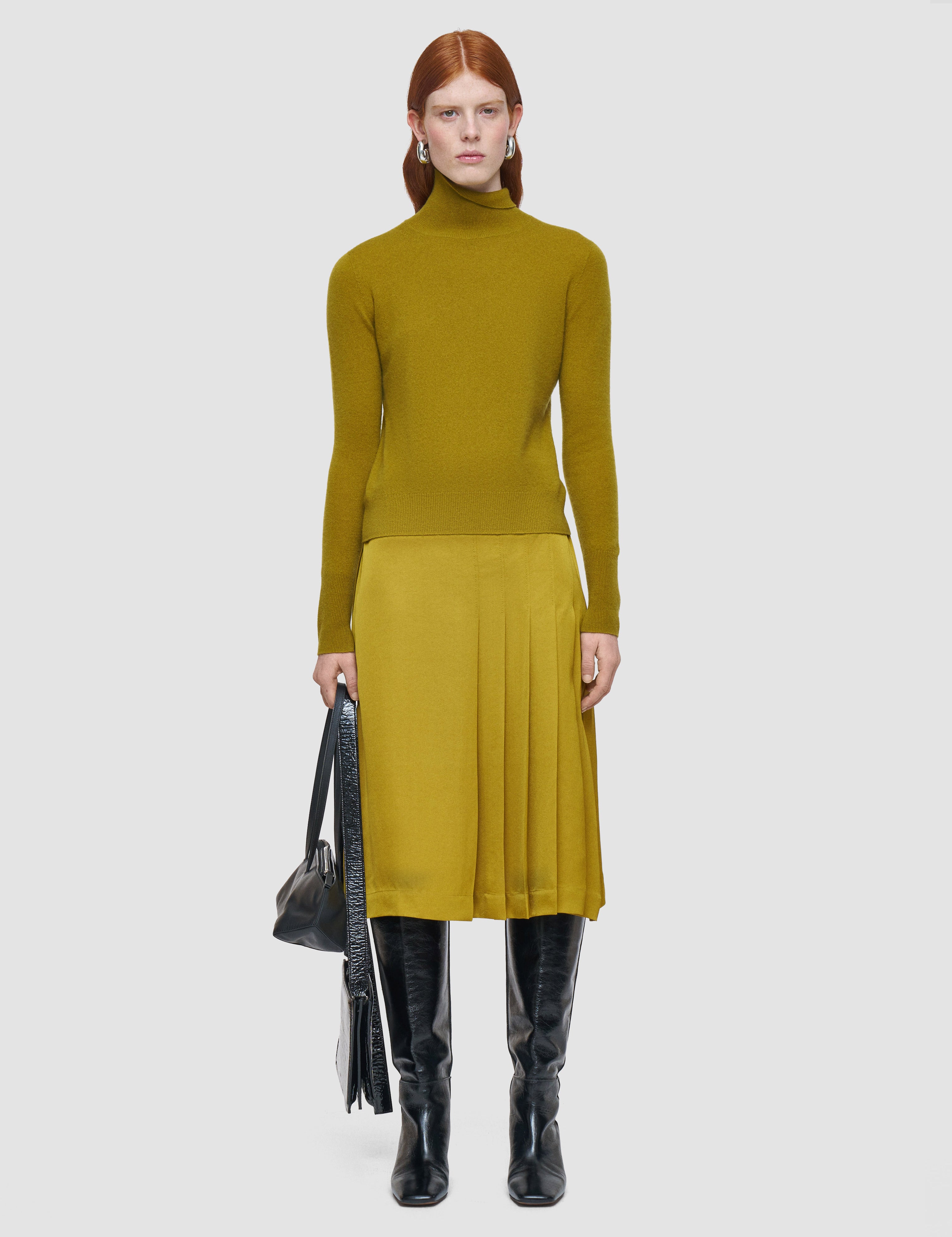 Green Light Pure Cashmere High Neck Jumper - Joseph