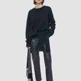 Black Brushed Cashmere Round Neck Jumper - Joseph