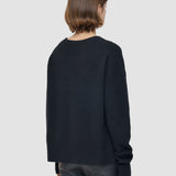 Black Brushed Cashmere Round Neck Jumper - Joseph