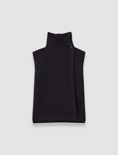 Black Brushed Cashmere Bib - Joseph