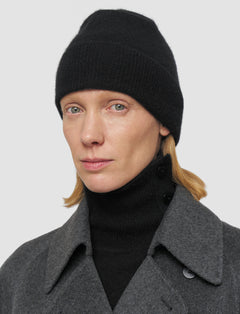 Black Brushed Cashmere Hat - Joseph