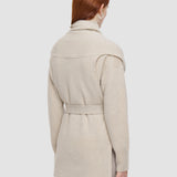 Cardigan sans manches ceinturé en cachemire brossé 