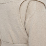 Cardigan sans manches ceinturé en cachemire brossé 