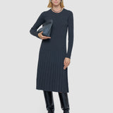 Grey Merino Rib Knit Dress - Joseph