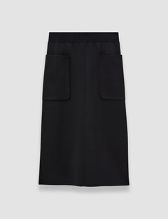 Black Milano Knit Stretch Skirt - Joseph