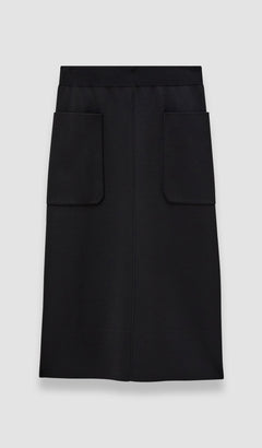 Black Milano Knit Stretch Skirt - Joseph