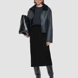 Black Milano Knit Stretch Skirt - Joseph