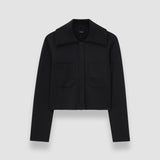 Black Milano Knit Stretch Short Jacket - Joseph