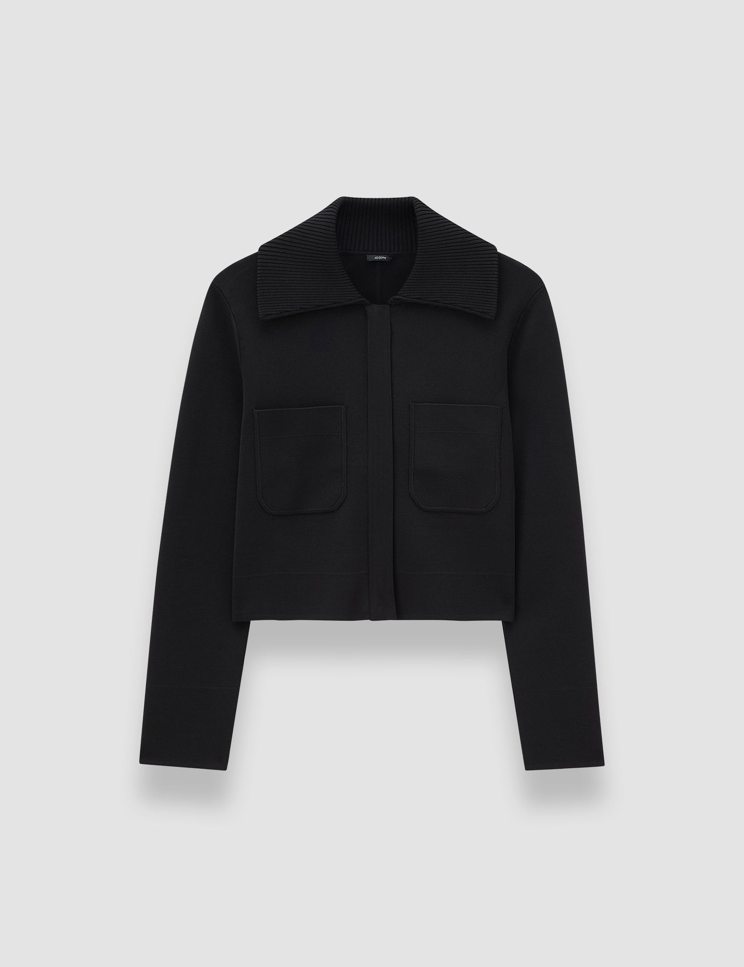 Black Milano Knit Stretch Short Jacket - Joseph