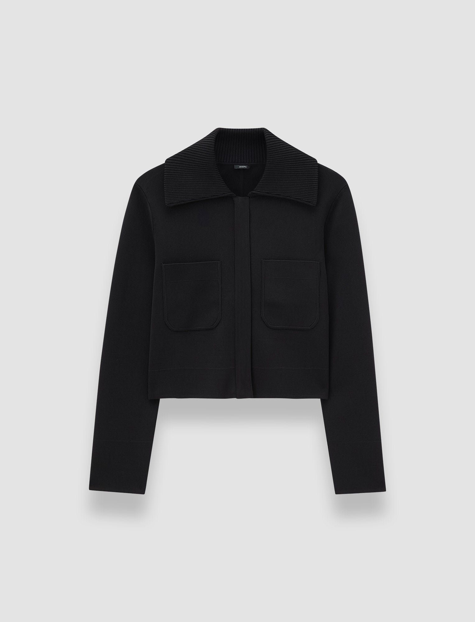 black-milano-knit-stretch-short-jacket-JOSEPH