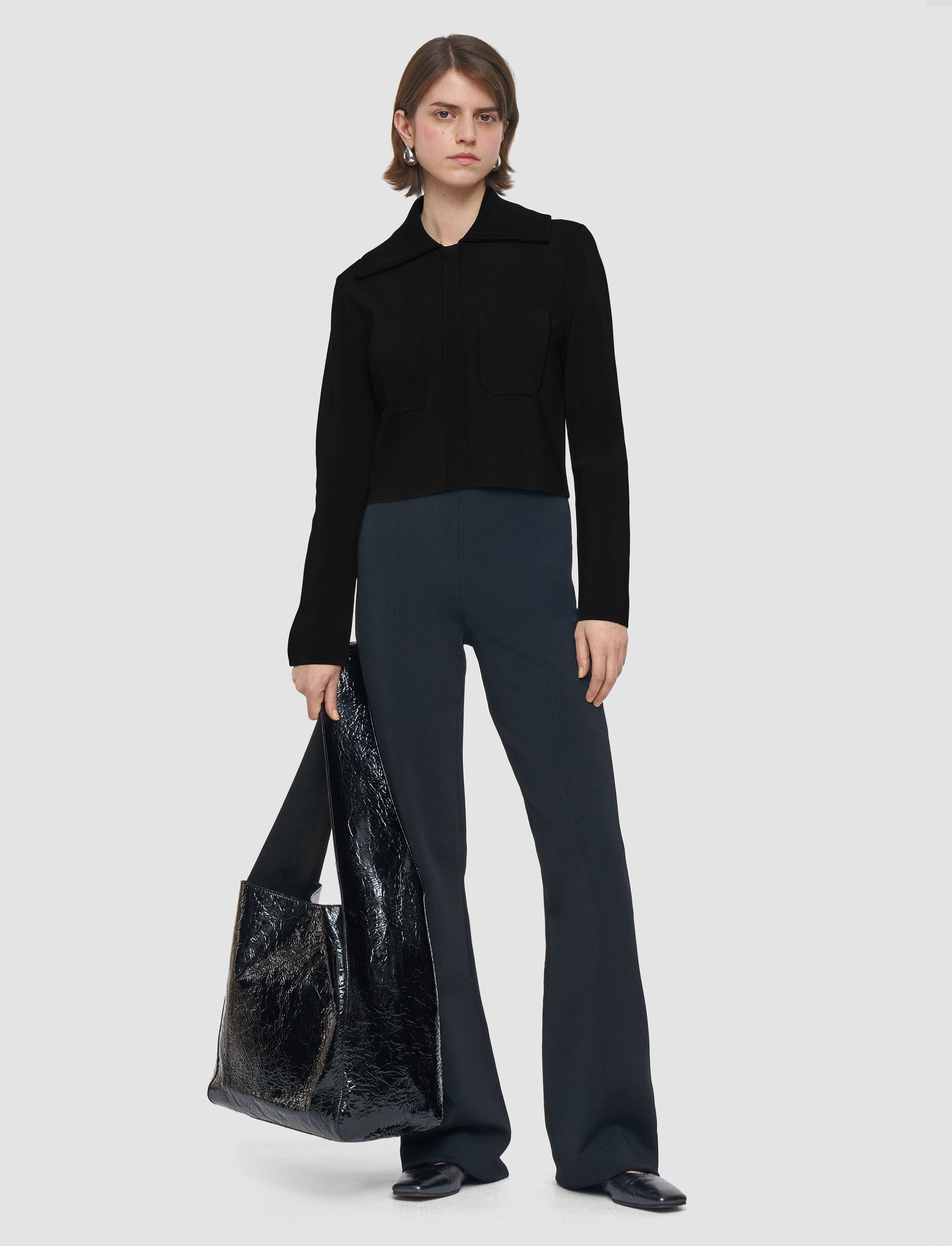 black-milano-knit-stretch-short-jacket-JOSEPH