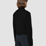 Black Milano Knit Stretch Short Jacket - Joseph