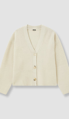 Beige Soft Wool Cardigan - Joseph