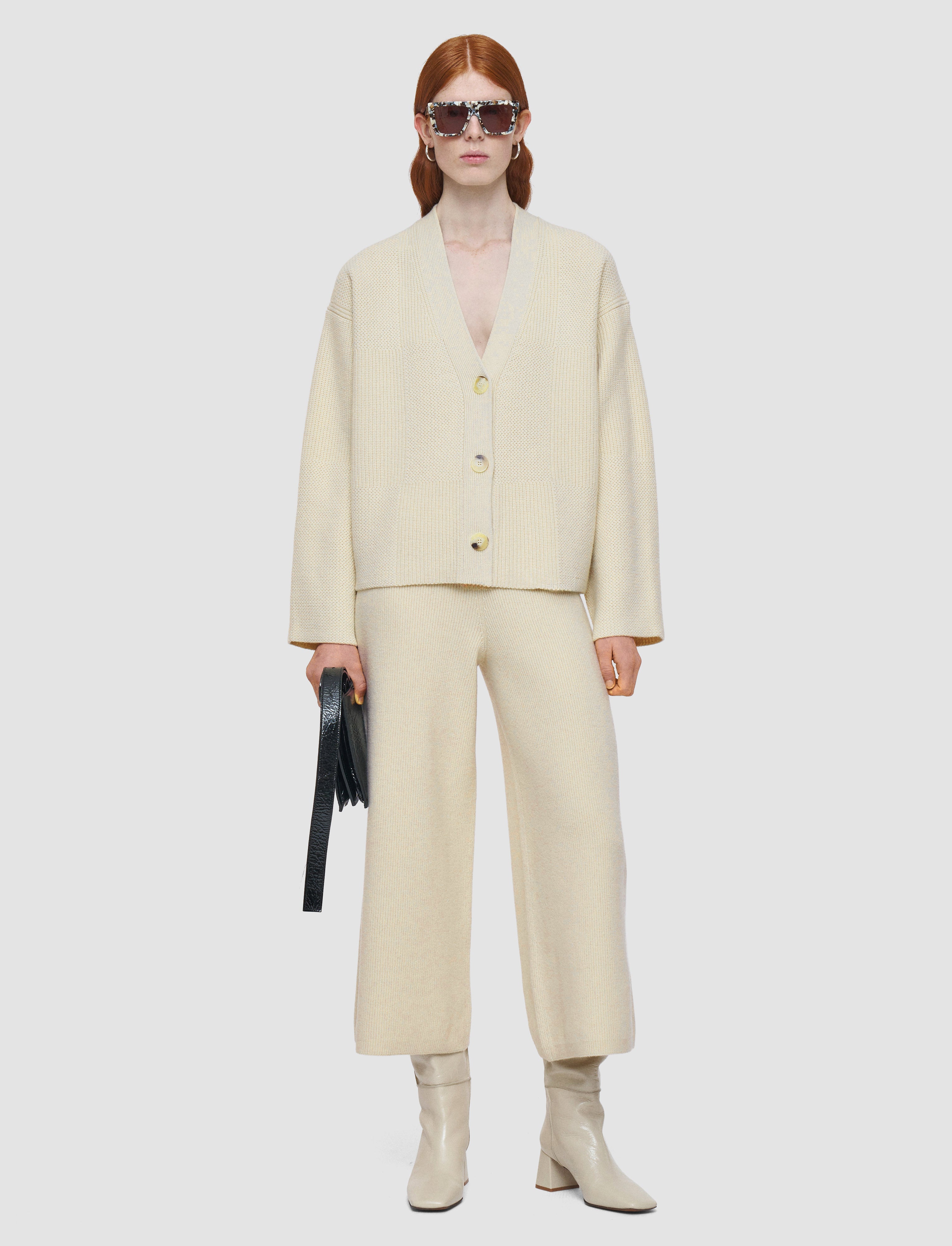 foufou ピコレース カーディガン ベージュ Soft Wool カーディガン - ベージュ | JOSEPH JP