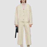 Beige Soft Wool Cardigan - Joseph