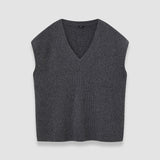 Grey Light Cardigan Stitch Vest - Joseph