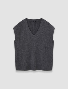 Grey Light Cardigan Stitch Vest - Joseph