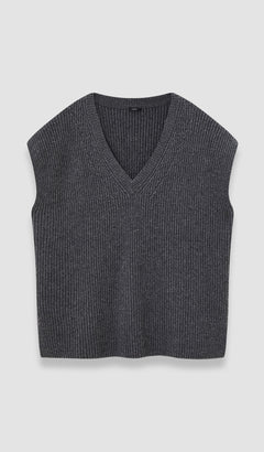 Grey Light Cardigan Stitch Vest - Joseph