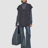 Grey Light Cardigan Stitch Vest - Joseph