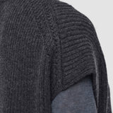 Grey Light Cardigan Stitch Vest - Joseph