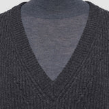 Grey Light Cardigan Stitch Vest - Joseph
