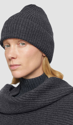 Grey Light Cardigan Stitch Hat - Joseph