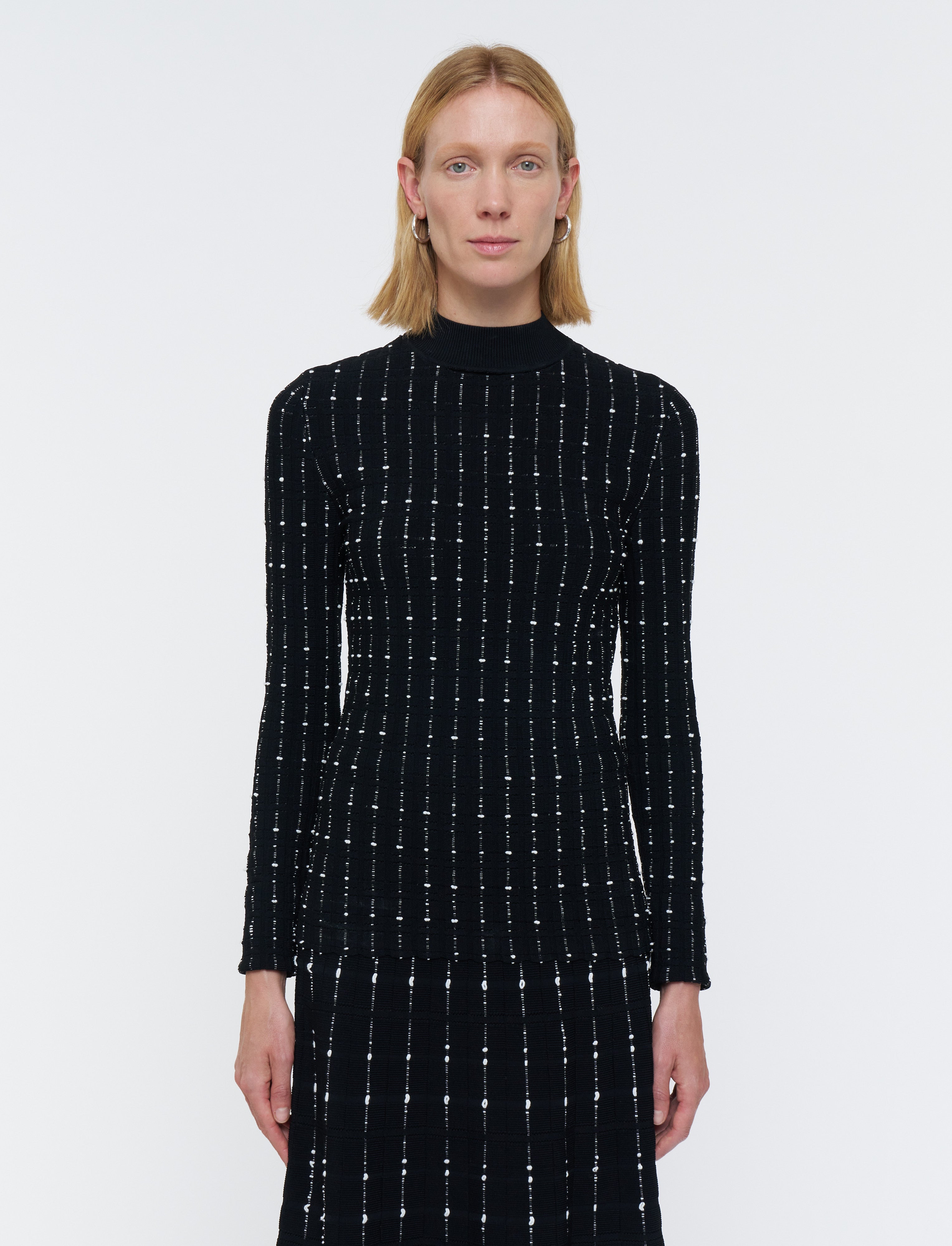 black-fragmented-stripes-mock-neck-top-JOSEPH