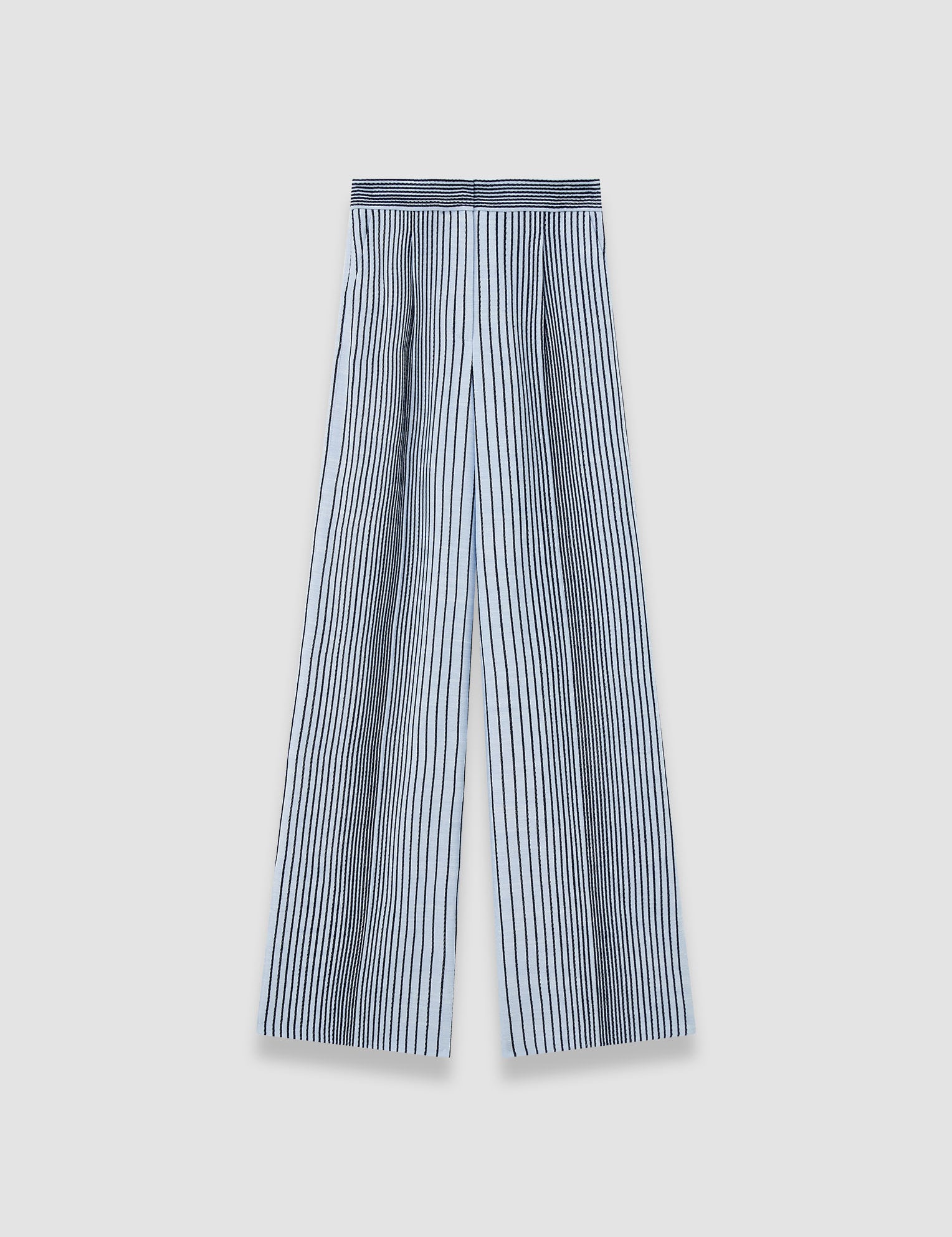 Blue Alanel Embroidered Stripes Trousers - Joseph