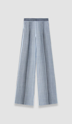 Blue Alanel Embroidered Stripes Trousers - Joseph