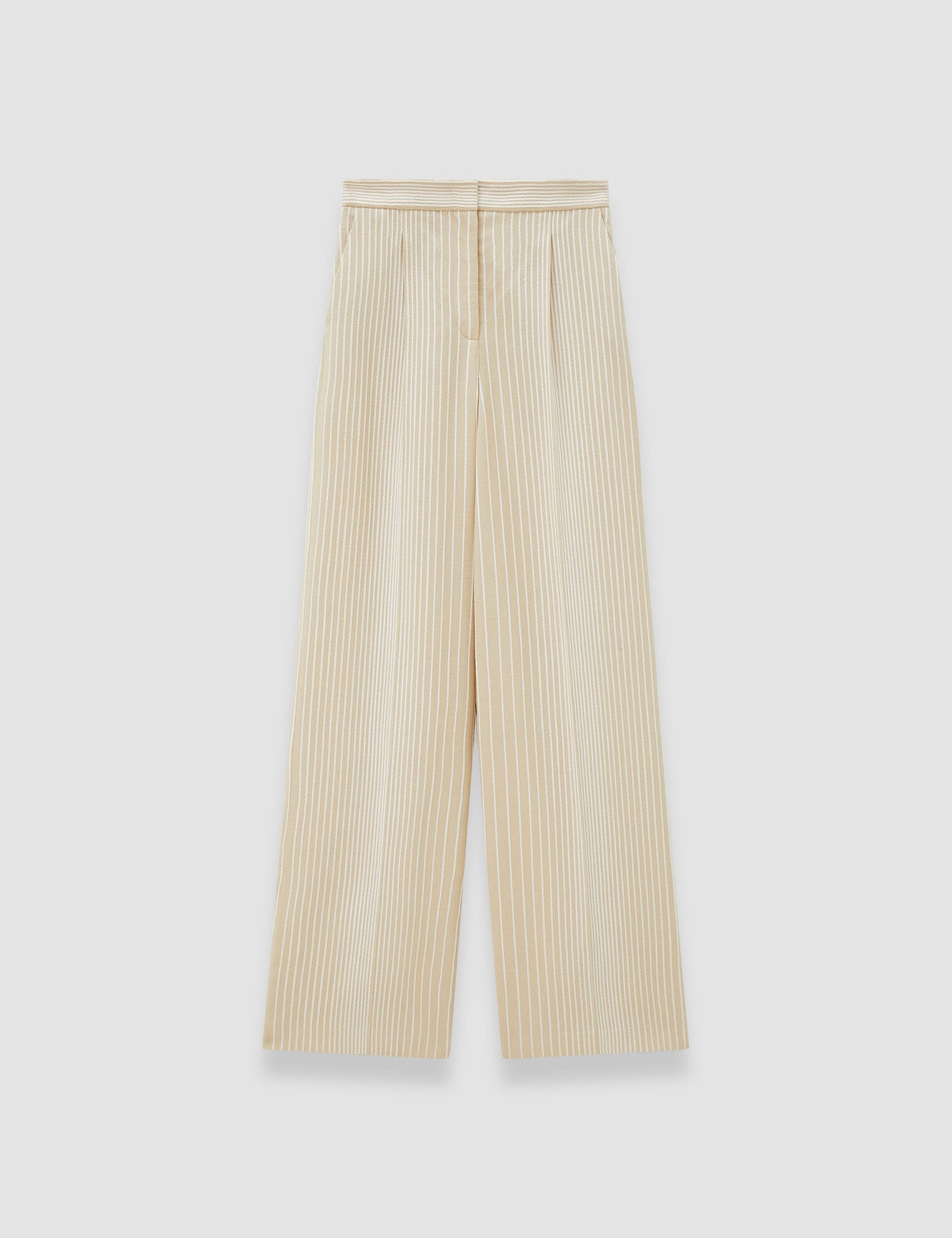 Beige Alanel Embroidered Stripes Trousers - Joseph