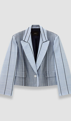Blue Berlier Embroidered Stripes Jacket - Joseph