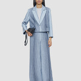 Blue Berlier Embroidered Stripes Jacket - Joseph