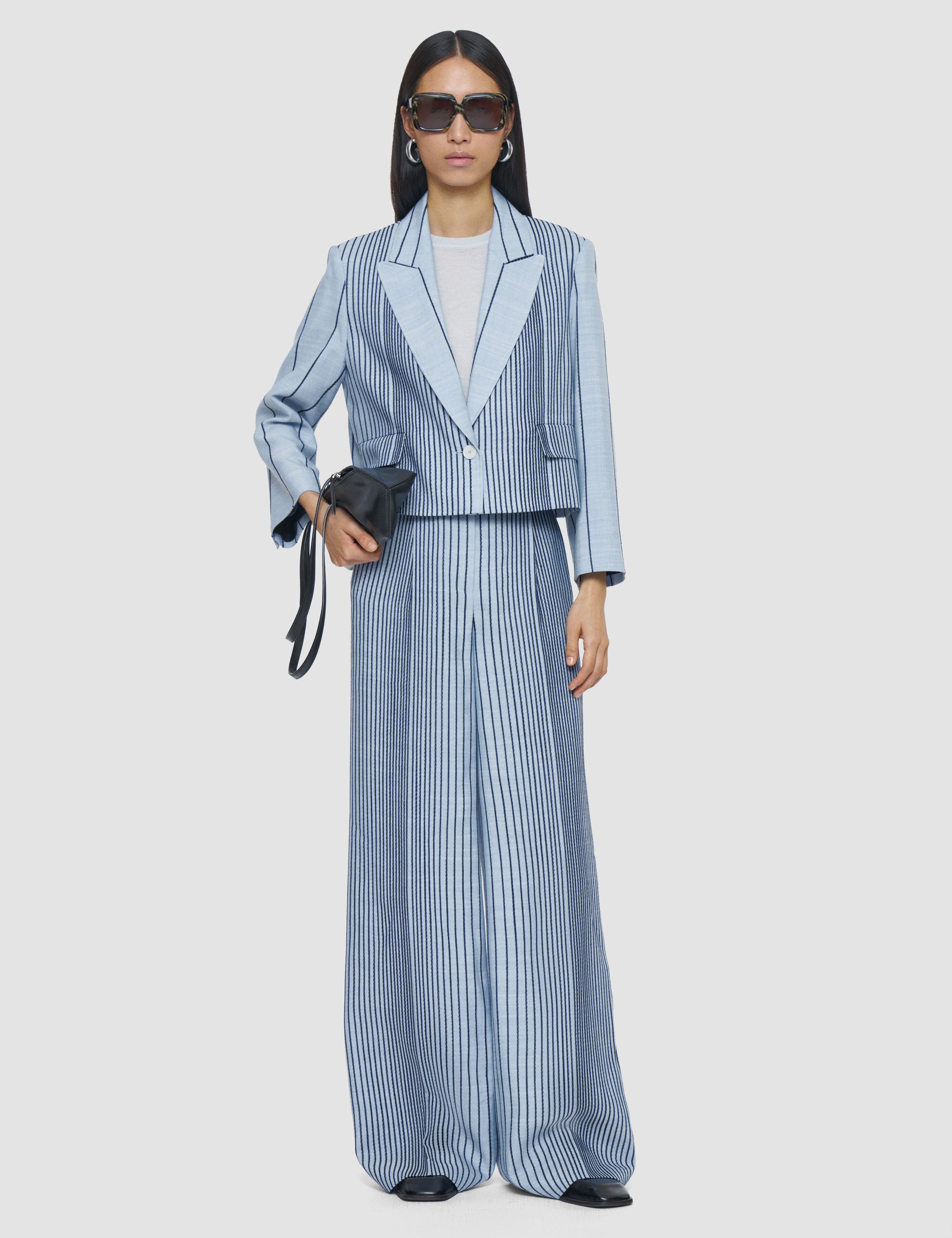 Blue Berlier Embroidered Stripes Jacket - Joseph