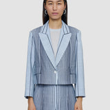 Blue Berlier Embroidered Stripes Jacket - Joseph