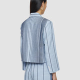 Blue Berlier Embroidered Stripes Jacket - Joseph